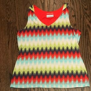 🍒Columbia Omni-Wick Geometric Workout Top